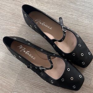 Matisse Black Mary Janes with Grommets W8